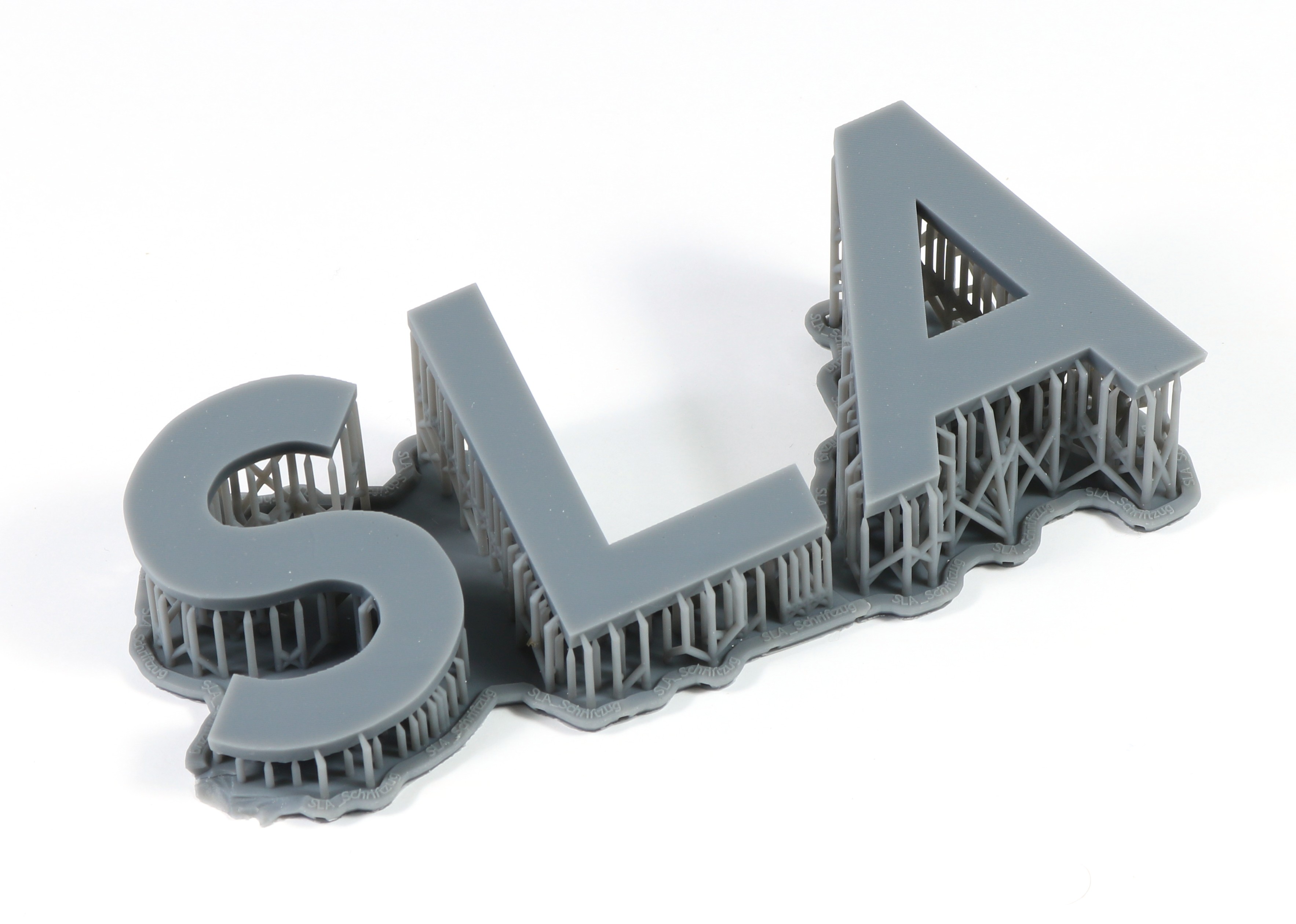Buchstaben S-L-A als Stereolithographie-Druck